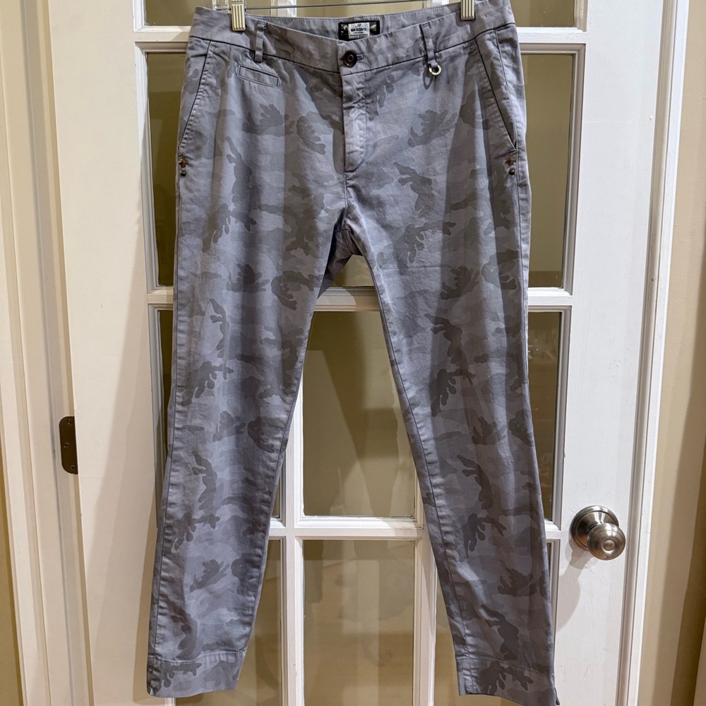 Mason's Jacqueline Curvy Pants Camo Print Light Purple Hue Size 44 Women Chinos